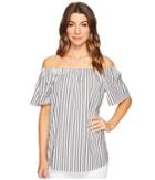 Vince Camuto - Short Sleeve Off Shoulder Stripe Blouse