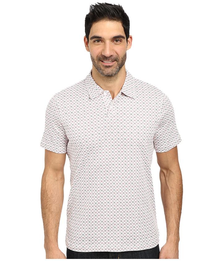 Perry Ellis - 2-button Printed Pima Cotton Polo