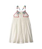 Stella Mccartney Kids - Pear Donkey Embroidered Dress W/ Pom Poms On Straps