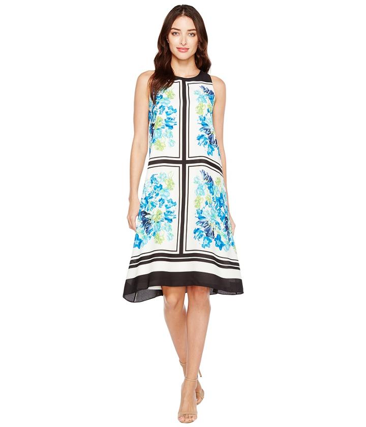 Cece - Whispering Tile Blooms Halter Dress