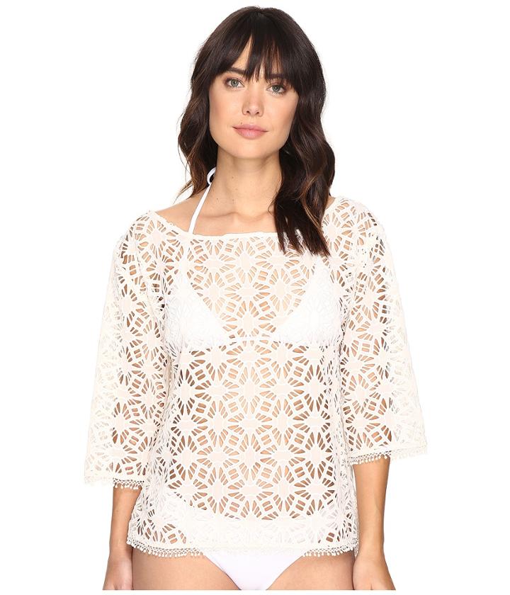Nicole Miller - La Plage By Nicole Miller Crochet Beach Cover-up