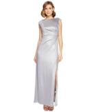 Adrianna Papell - Jersey Draped Sequin Inset Gown