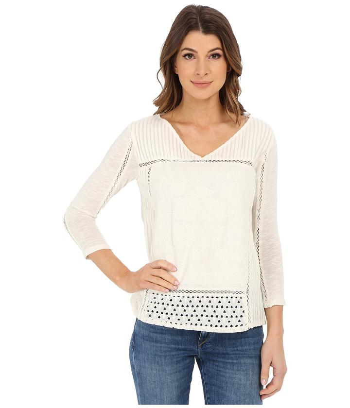 Lucky Brand - Placed Embroidery Top