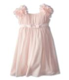 Us Angels Chiffon Ruffle Sleeve Dress