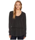 Mod-o-doc - Cotton Modal Fleece Rounded Hem Long Sleeve Pullover