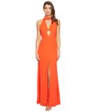 Jill Jill Stuart - 2-ply Crepe Halter Cut Out Dress