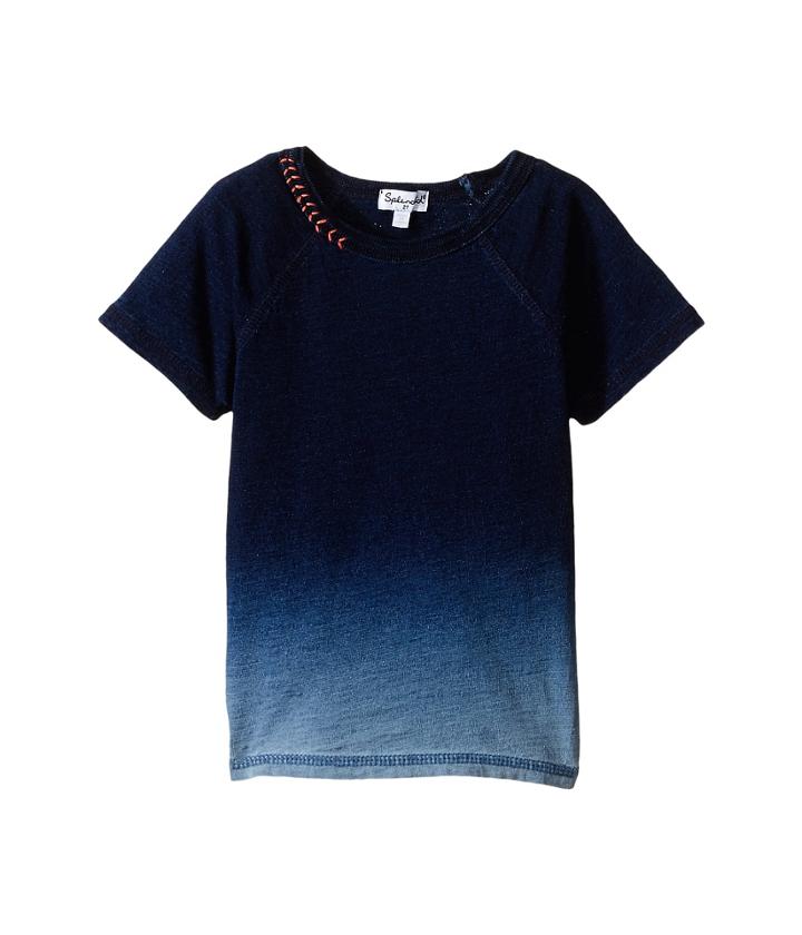 Splendid Littles - Indigo Short Sleeve Dip Dye Top