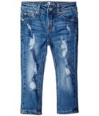 7 For All Mankind Kids - Skinny Crop Roll Jeans In Rigid Blue Orchid