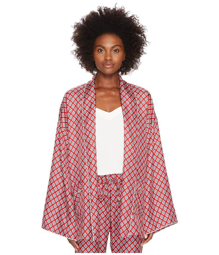 The Kooples - Kimono En Soie Style Pyjama Imprime