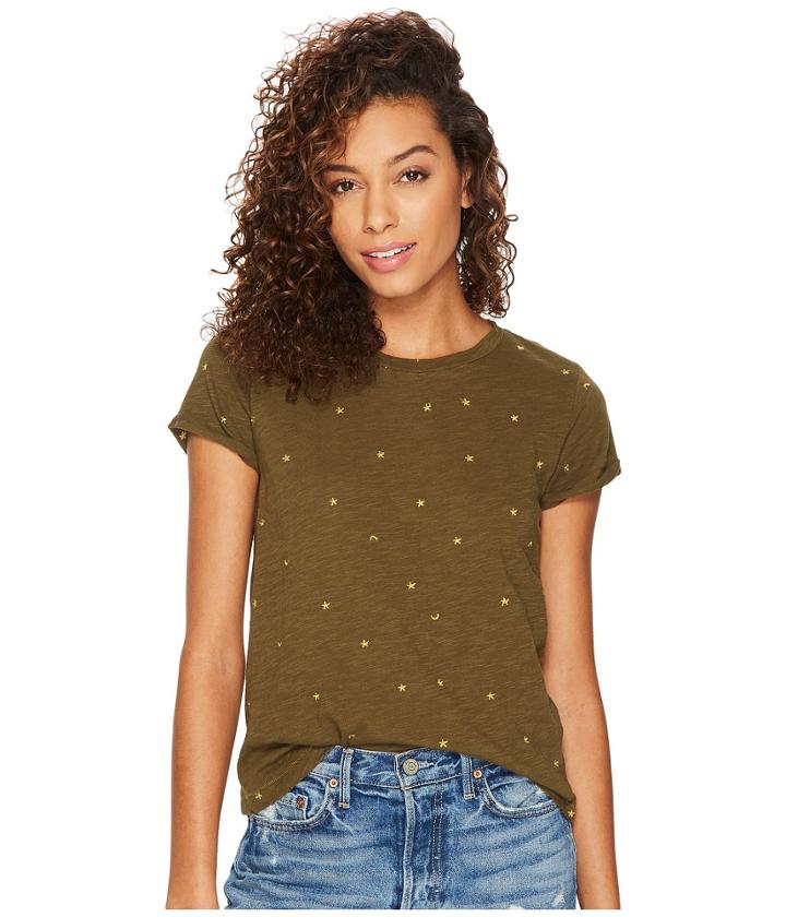Lucky Brand - All Over Embroidered Tee