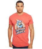 The Original Retro Brand - Short Sleeve Heathered Captain America Tee