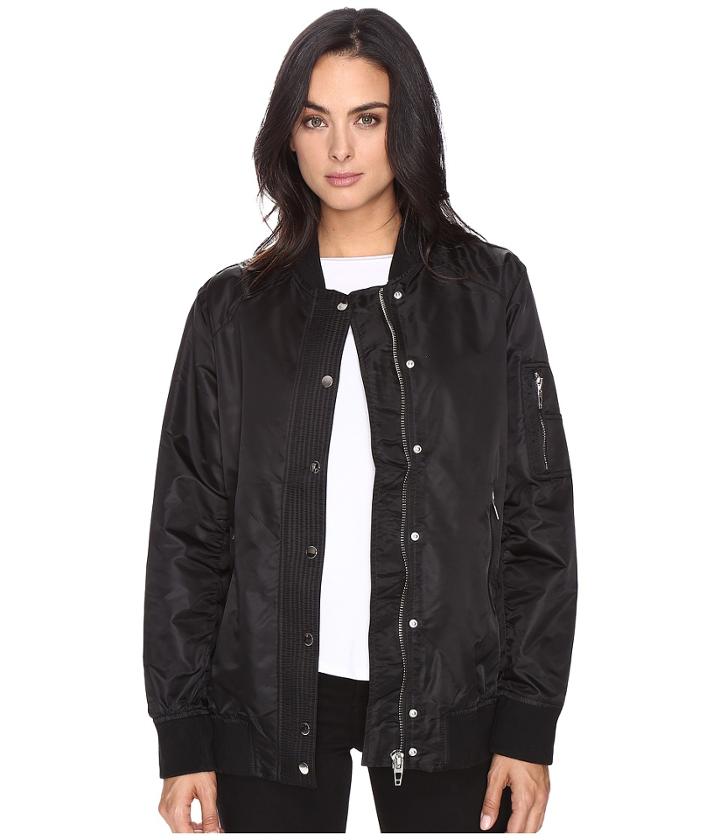 Blank Nyc - Black Bomber Jacket In Super Freak