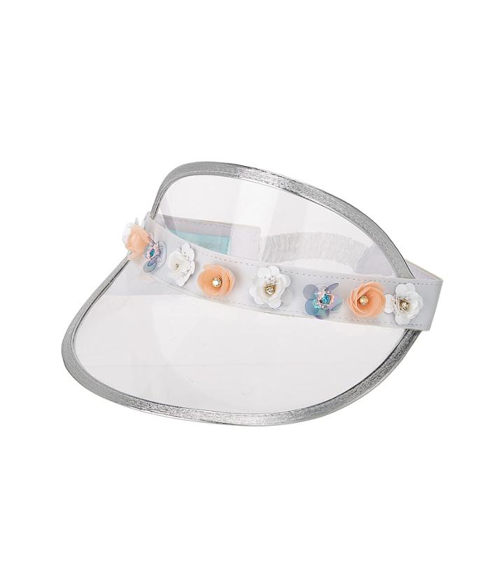 Betsey Johnson - Clear With Flowers Visor