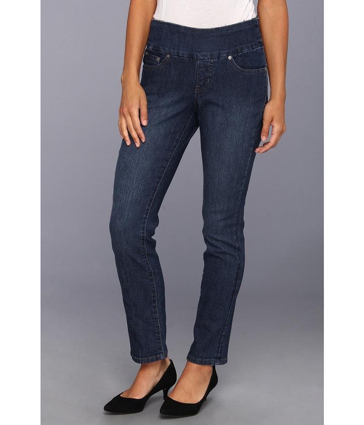 Jag Jeans Petite Petite Peri Pull-on Straight In Anchor Blue