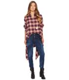 Dsquared2 - Grunge Melange Check Cotton Button Up Blanket Shirt