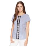Ivanka Trump - Cotton Stripe Shirting With Beading