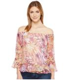 Lucky Brand - Palm Print Off The Shoulder Top