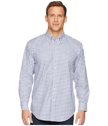 Magna Ready - Long Sleeve Magnetically-infused Check Dress Shirt- Button Down Collar