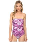 Tommy Bahama - Tiles Of Tropics Shirred Bandeau One-piece