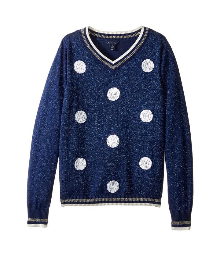 Tommy Hilfiger Kids - Sequin Dot V-neck Sweater