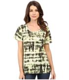 Calvin Klein Jeans - Short Sleeve Abstract Plaid Printed Raglan Slub Tee
