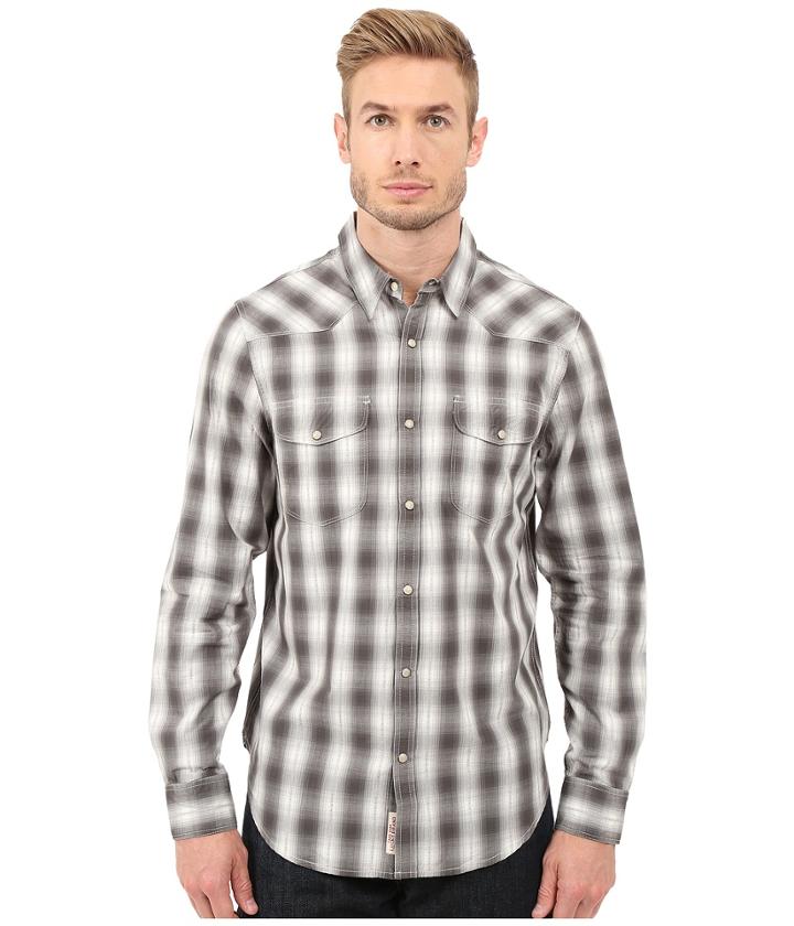 Lucky Brand - Short Sleeve Dobby Western Shirt