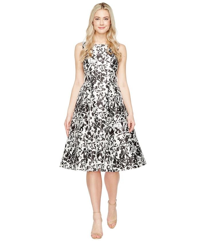 Adrianna Papell - Sleeveless Print Mikado Party Dress