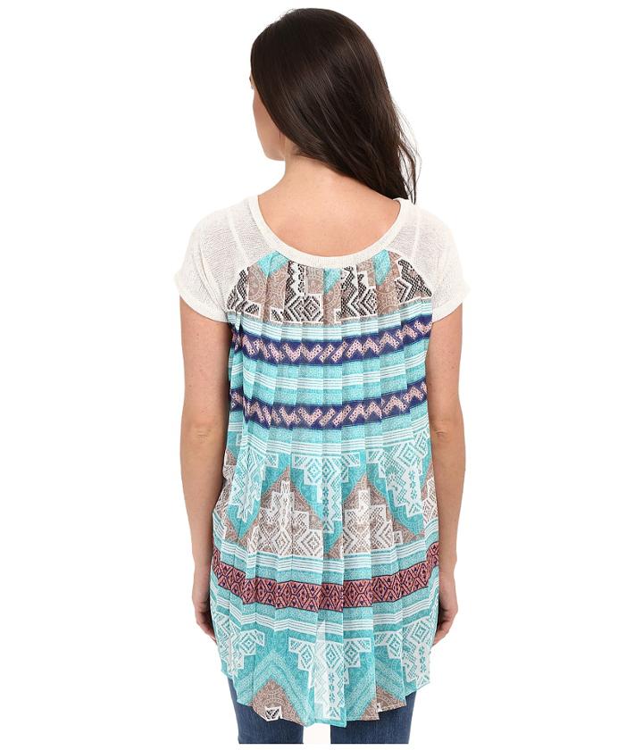 Petrol - Chiffon Back Tunic