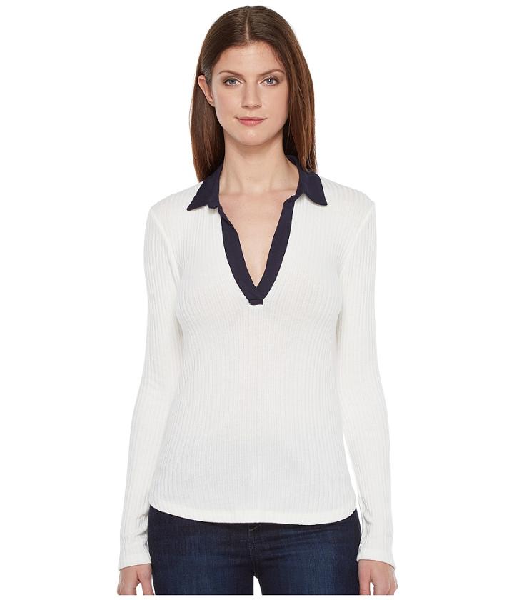 Splendid - Long Sleeve Scoop Polo