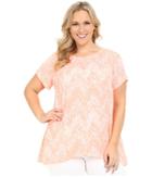 Vince Camuto Plus - Plus Size Short Sleeve Textured Vibe High-low Hem Blouse