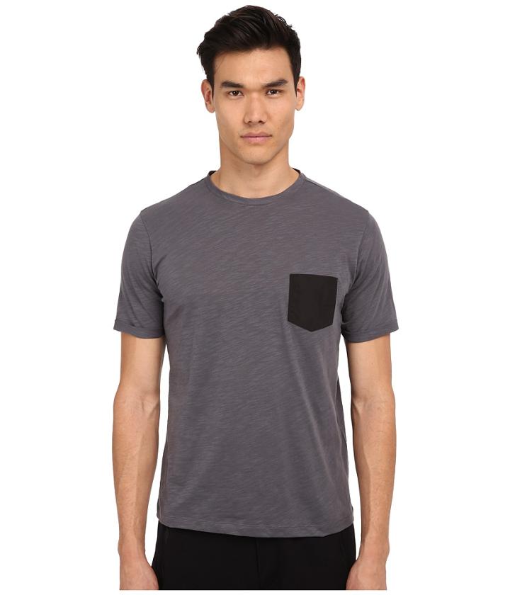 The Kooples - Jersey Nylon Pocket Tee Shirt