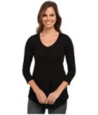 Mod-o-doc - Slub Jersey 3/4 Sleeve V-neck Tunic
