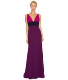 Jill Jill Stuart - V-neck Color Block Gown
