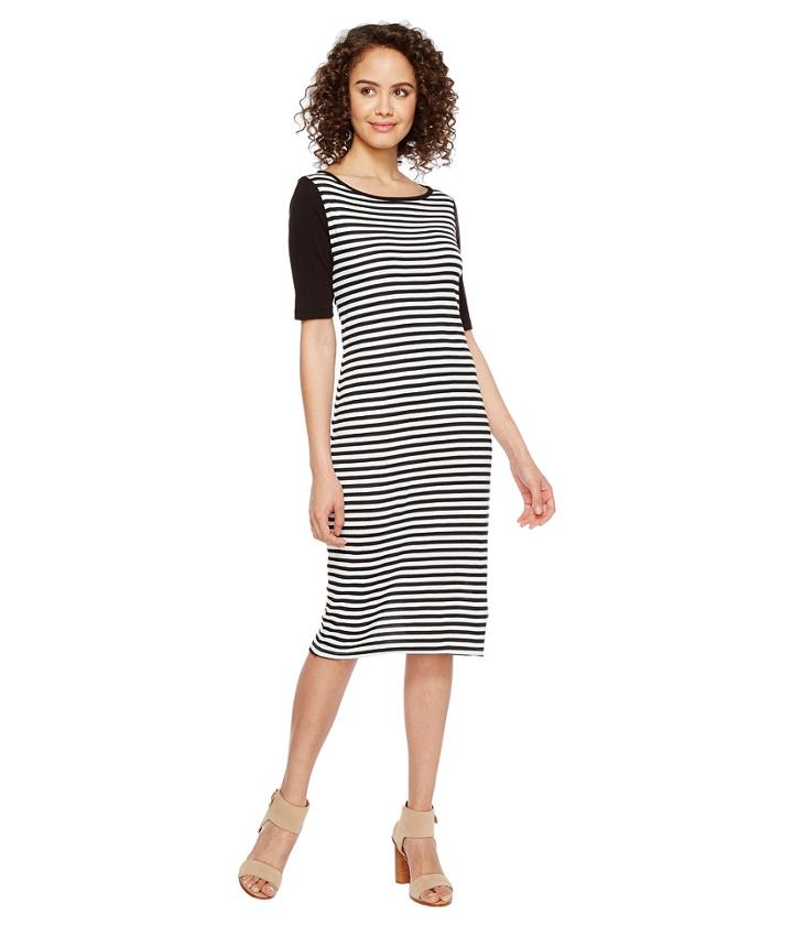 Three Dots - Mykonos Stripe Blocked Sheath
