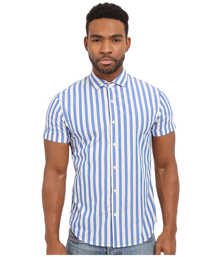 Scotch &amp; Soda - Short Sleeve Blue Shirt