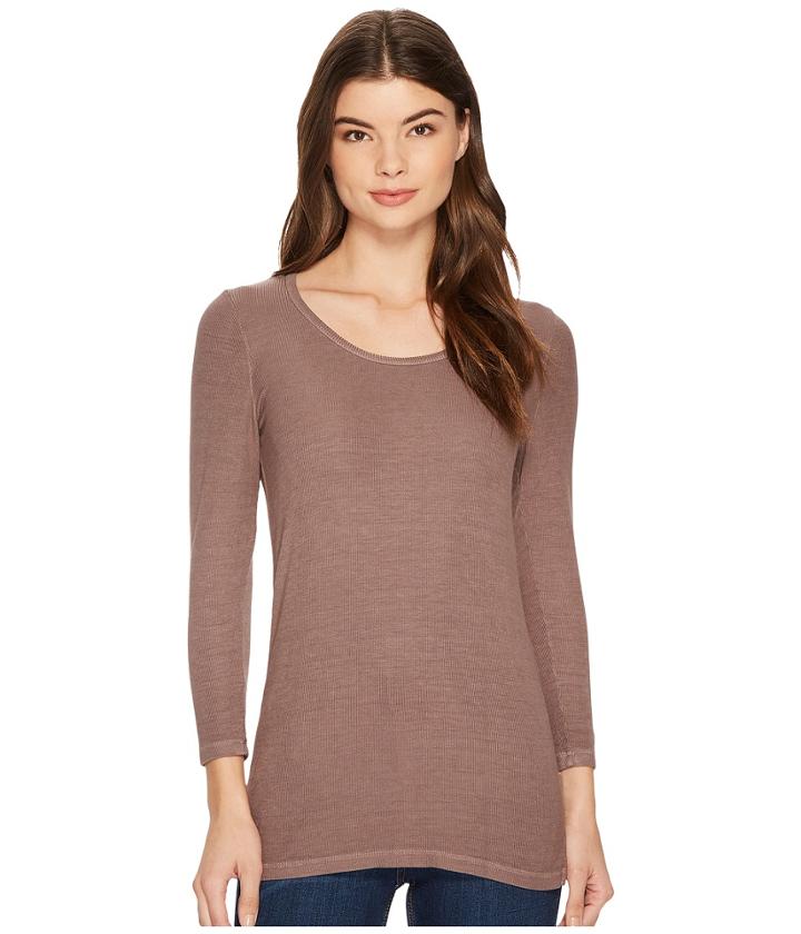 Michael Stars - 2x1 Rib 3/4 Sleeve Scoop Neck Top