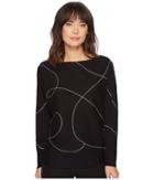 Vince Camuto - Dolman Sleeve Ink Swirl Ribbed Sweater