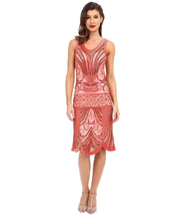Unique Vintage - Hand Beaded Caspian Flapper Dress