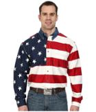 Roper - Stars Stripes Pieced Flag Shirt L/s