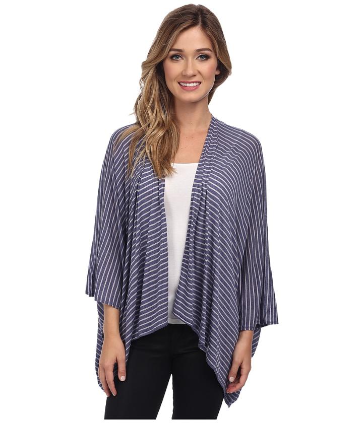 Steve Madden - Acid Wash Thin Stripe Jersey Shirt Tail Topper