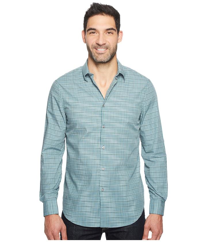 Perry Ellis - Space Dye Enlarged Stripe Shirt