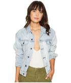 Free People - Paisley Quilted Denim Jacket