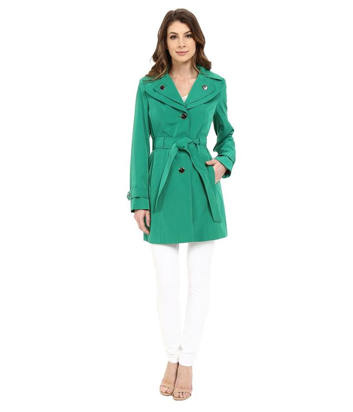 Calvin Klein - Double Collar Single Breasted Belted Trench
