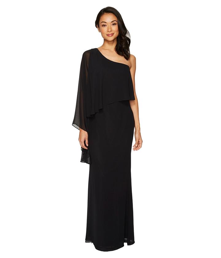 Laundry By Shelli Segal - One Shoulder Popover Chiffon Gown