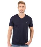 Lacoste - Short Sleeve Pima Jersey V-neck T-shirt