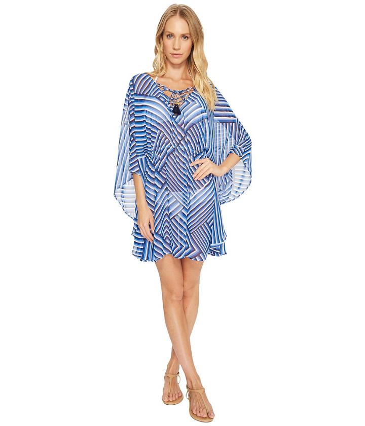 Tommy Bahama - Fuller Fronds Lace-up Tunic Cover-up