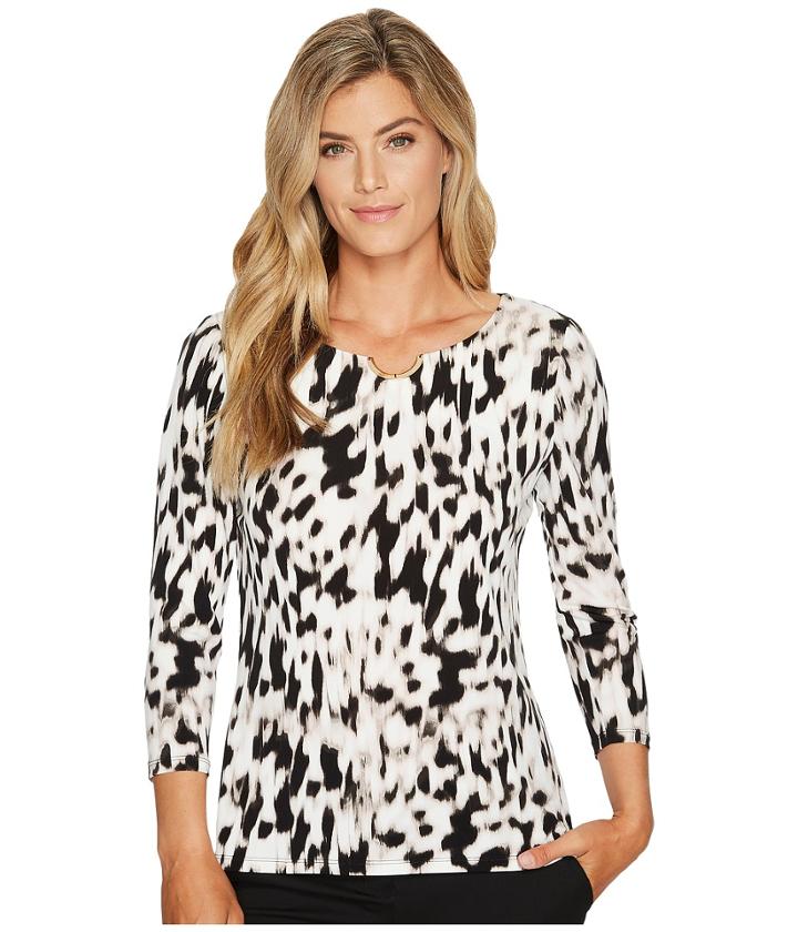 Calvin Klein - 3/4 Sleeve Top With Arch Hardware