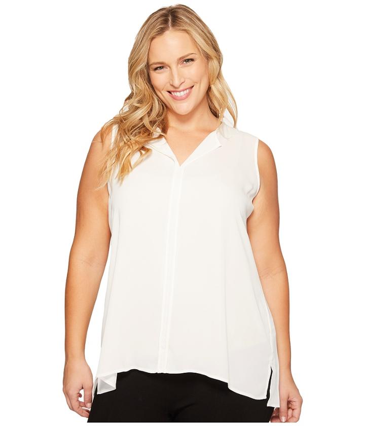 B Collection By Bobeau - Plus Size Lily Pleat Back Woven Tank Top