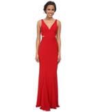 Faviana - Jersey V-neck Side Out 7541