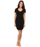 Michael Stars - Short Sleeve V-neck Rouched Mini Dress